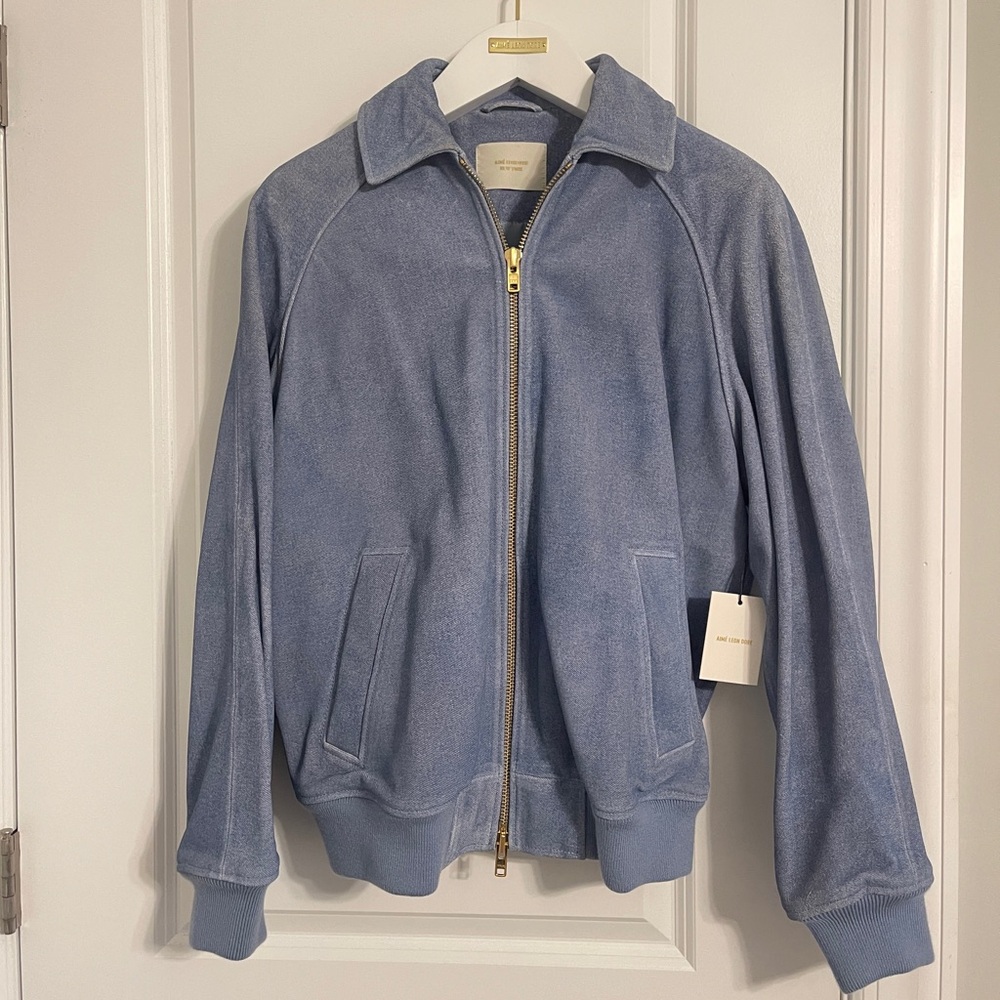 Aimé Leon Dore Denim Printed Leather Jacket - Size S